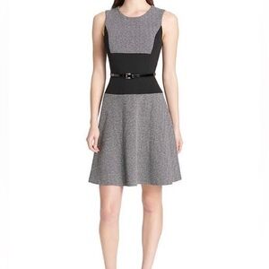 Tommy Hilfiger Black and White Herringbone Dress